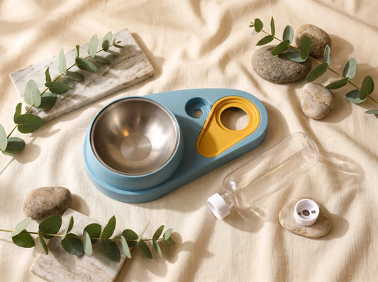 2-in-1 Pet Food & Water Dispenser for Dogs & Cats
