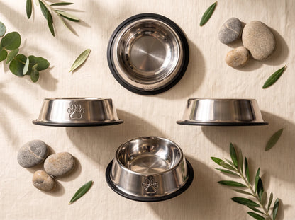 500ml Stainless Steel Pet Feeding Bowl for Dogs & Cats