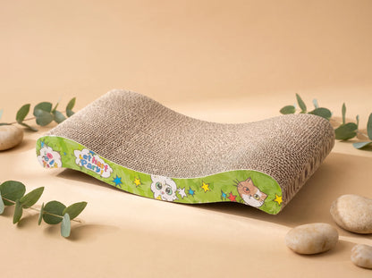 Cat Wavy Cardboard Scratch Pad for Indoor