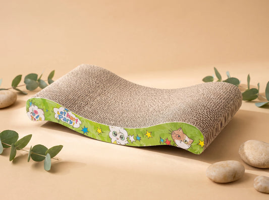 Cat Wavy Cardboard Scratch Pad for Indoor