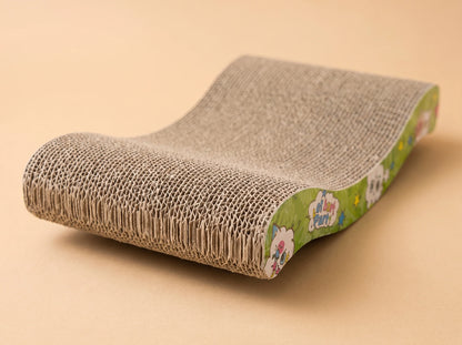 Cat Wavy Cardboard Scratch Pad for Indoor