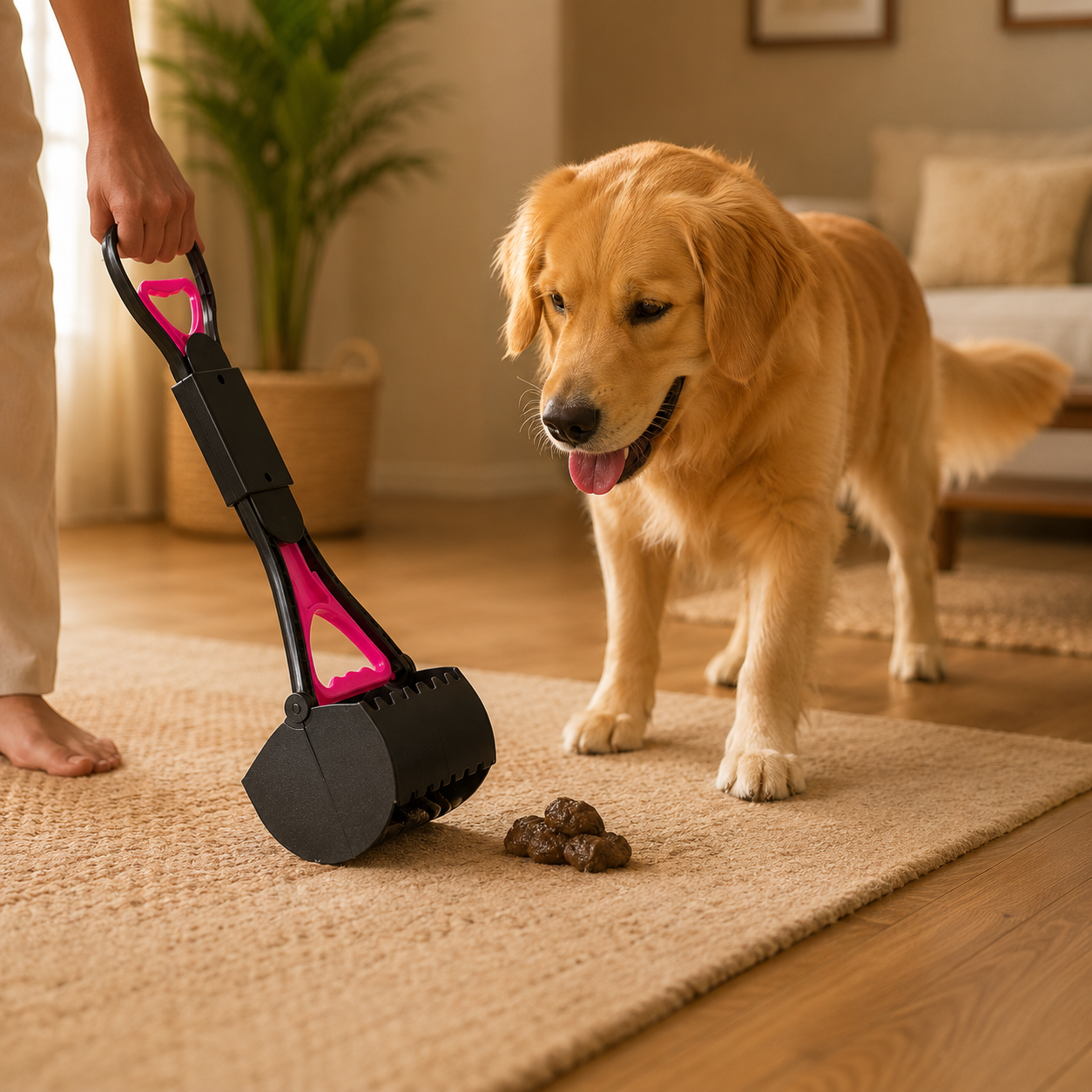 Foldable pet poop scooper