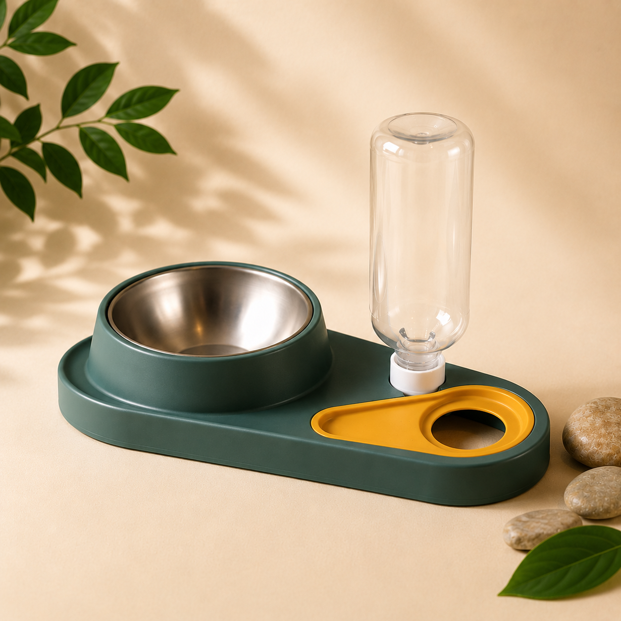 2-in-1 Pet Food & Water Dispenser for Dogs & Cats