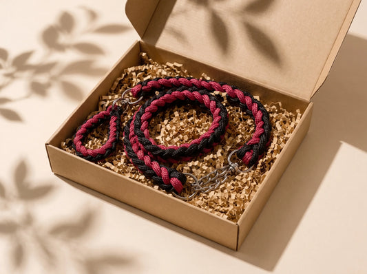 Braided Rope Dog Leash & Collar Set