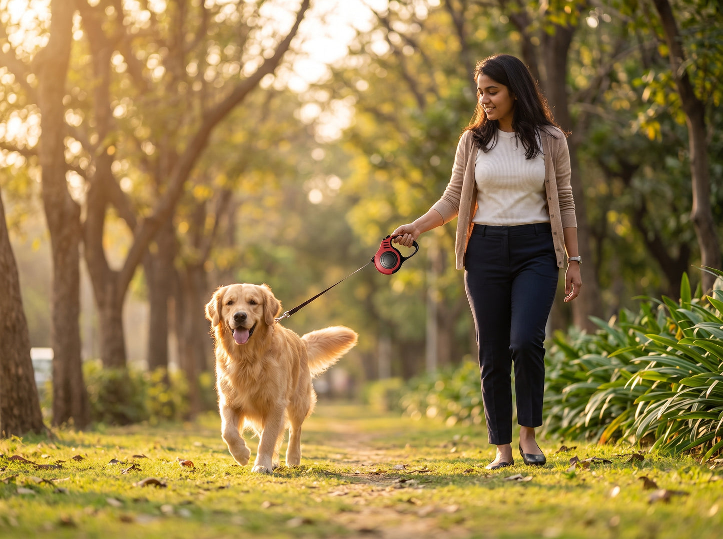 Retractable Dog Leash for Safe Walks