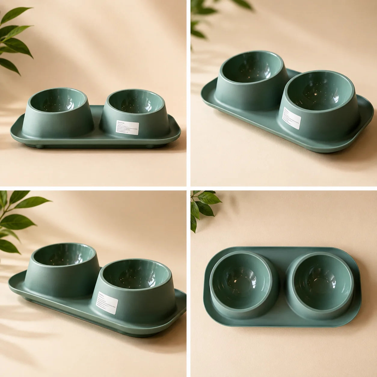 Pet Dual Bowl Feeder for Dogs & Cats