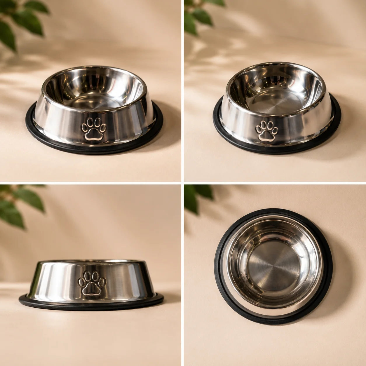 500ml Stainless Steel Pet Feeding Bowl for Dogs & Cats