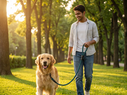 Padded Rope Dog Leash for Comfortable Walks