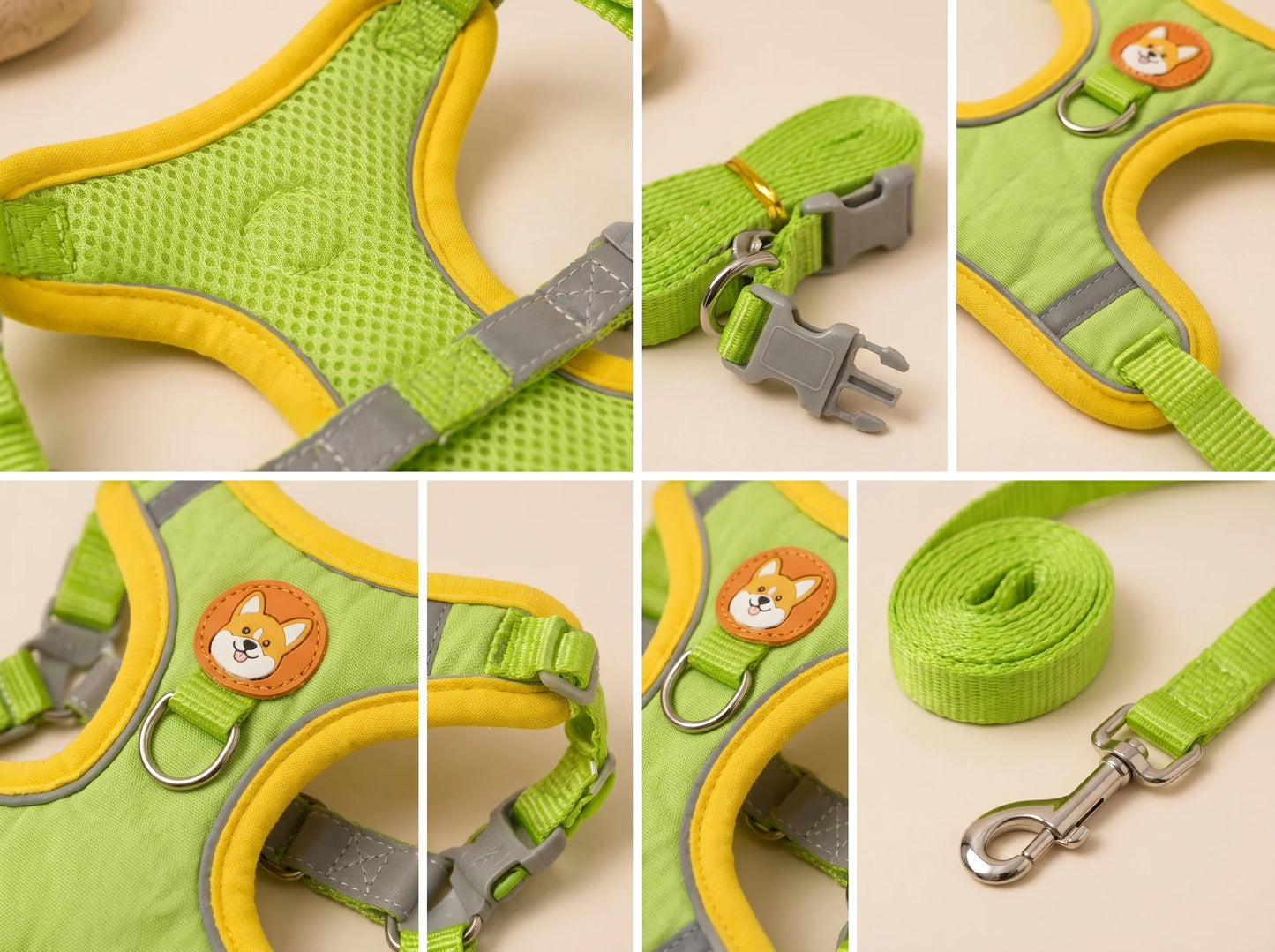 Adjustable Pet Harness with Leash for Dogs