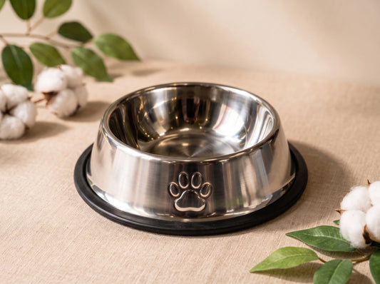 500ml Stainless Steel Pet Feeding Bowl for Dogs & Cats