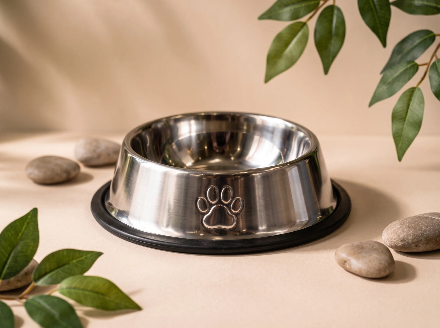 500ml Stainless Steel Pet Feeding Bowl for Dogs & Cats