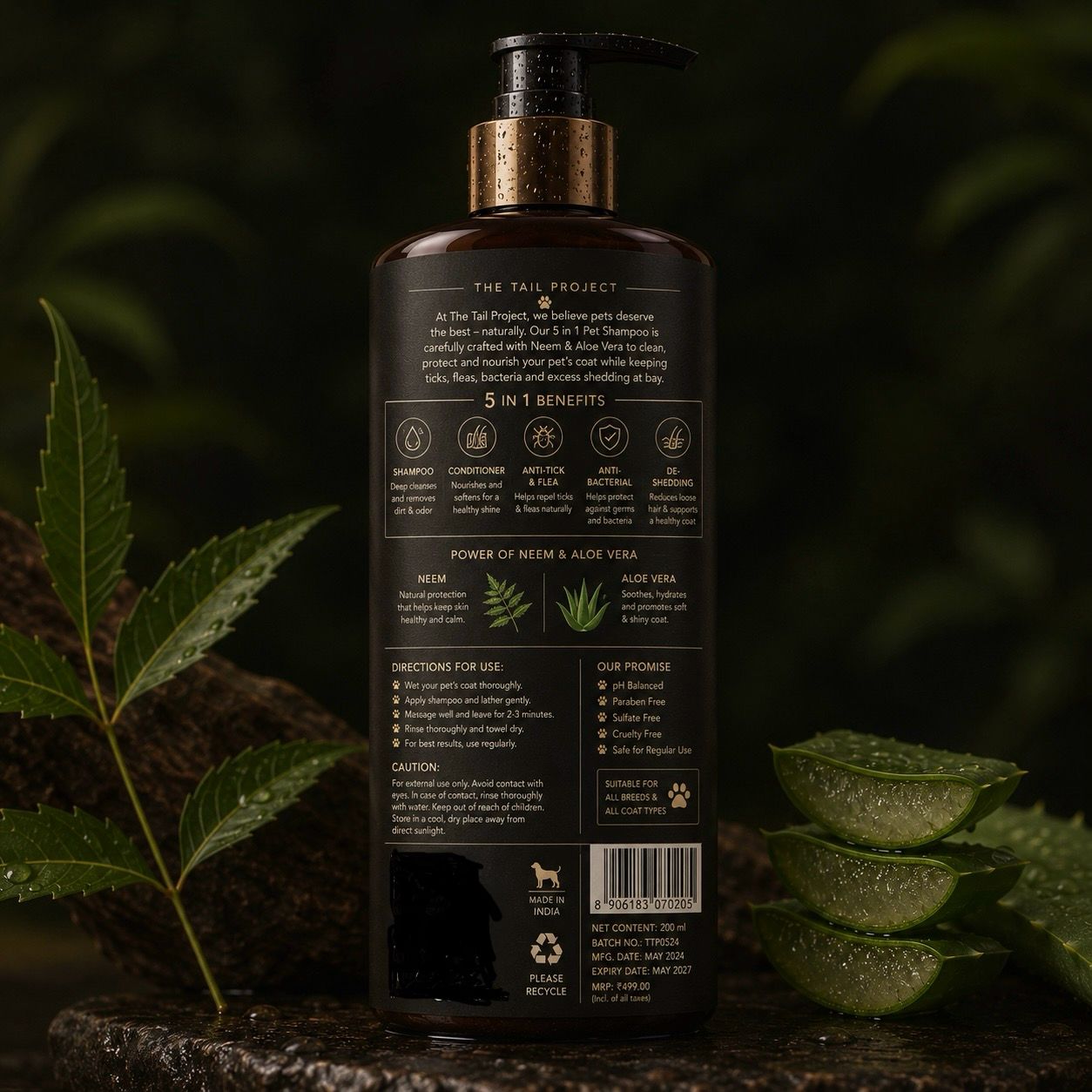 5-in-1 Pet Shampoo for Dogs & Cats | Deep Clean | The Tail Project
